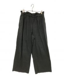 JOURNAL STANDARD（ジャーナルスタンダード）の古着「ウォッシャブルコットンリネンVISワイドパンツ」｜ブラック