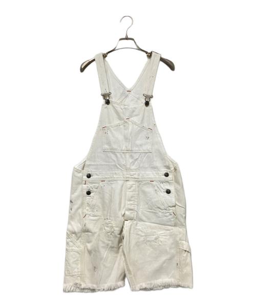POLO RALPH LAUREN（ポロ・ラルフローレン）POLO RALPH LAUREN (ポロ・ラルフローレン) ダメージ加工デニムオールインワン ホワイト サイズ:XSの古着・服飾アイテム