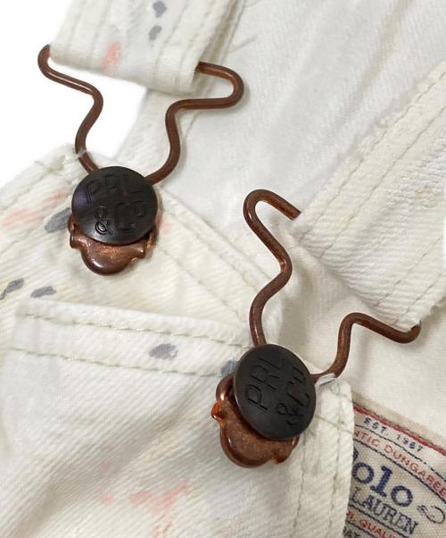 POLO RALPH LAUREN（ポロ・ラルフローレン）POLO RALPH LAUREN (ポロ・ラルフローレン) ダメージ加工デニムオールインワン ホワイト サイズ:XSの古着・服飾アイテム