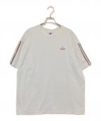 adidasアディダス）の古着「ロゴ刺繍Tシャツ」｜ホワイト