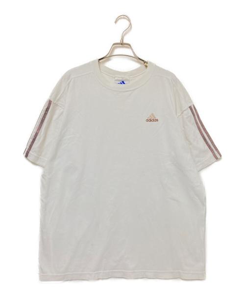 adidas（アディダス）adidas (アディダス) ロゴ刺繍Tシャツ ホワイト サイズ:US:Lの古着・服飾アイテム