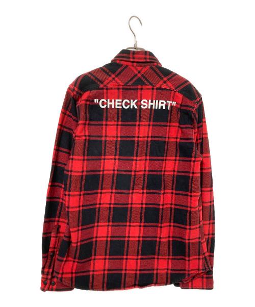 OFFWHITE（オフホワイト）OFFWHITE (オフホワイト) CHECK SHIRT レッド×ブラック サイズ:Sの古着・服飾アイテム