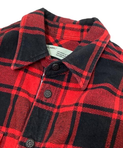 OFFWHITE（オフホワイト）OFFWHITE (オフホワイト) CHECK SHIRT レッド×ブラック サイズ:Sの古着・服飾アイテム
