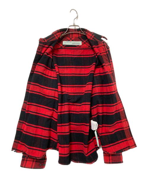 OFFWHITE（オフホワイト）OFFWHITE (オフホワイト) CHECK SHIRT レッド×ブラック サイズ:Sの古着・服飾アイテム