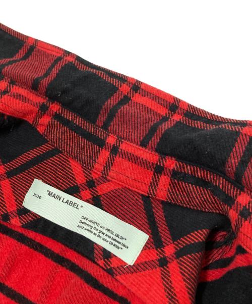 OFFWHITE（オフホワイト）OFFWHITE (オフホワイト) CHECK SHIRT レッド×ブラック サイズ:Sの古着・服飾アイテム