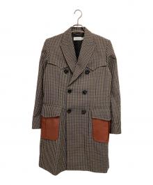 COACH（コーチ）の古着「WOOL CHESTER FIELD COAT」｜ベージュ×ブルー