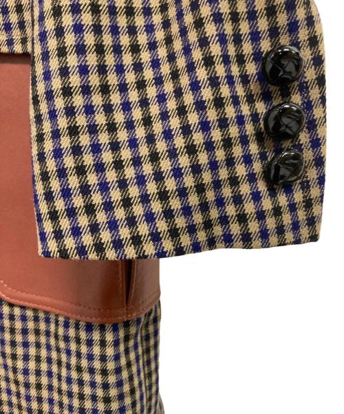 COACH（コーチ）COACH (コーチ) WOOL CHESTER FIELD COAT ベージュ×ブルー サイズ:44の古着・服飾アイテム