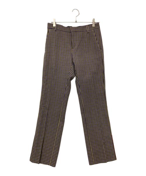 COACH（コーチ）COACH (コーチ) ウールパンツ ベージュ×ブルー サイズ:28の古着・服飾アイテム