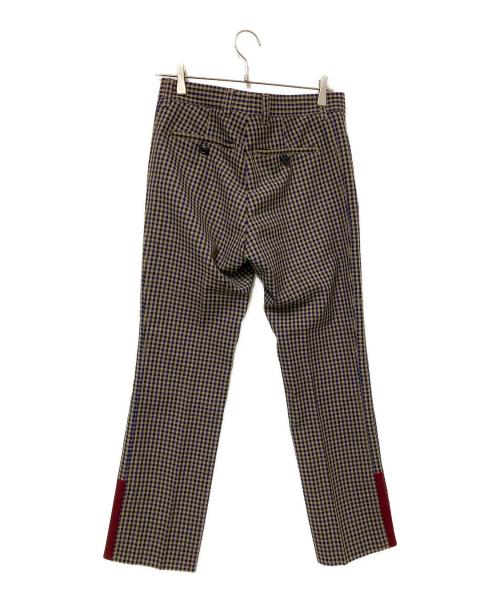 COACH（コーチ）COACH (コーチ) ウールパンツ ベージュ×ブルー サイズ:28の古着・服飾アイテム