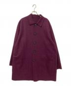Caleカル）の古着「Wool Felt Coat/縮絨ウールコート」｜パープル