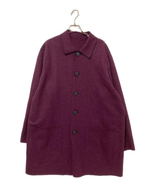 Cale（カル）Cale (カル) Wool Felt Coat/縮絨ウールコート パープル サイズ:4の古着・服飾アイテム