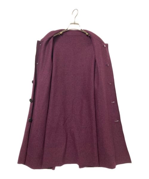 Cale（カル）Cale (カル) Wool Felt Coat/縮絨ウールコート パープル サイズ:4の古着・服飾アイテム