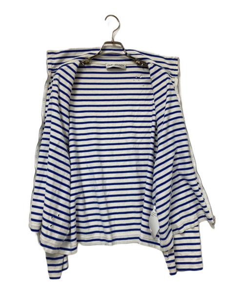 OUR LEGACY（アワーレガシー）OUR LEGACY (アワーレガシー) Shrunken Fullzip Polo ホワイト×ブルー サイズ:48の古着・服飾アイテム