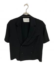 CULLNI×STUDIOUS（クルニ×ステュディオス）の古着「SHORT SLEEVE TAILORED JACKET」｜ブラック