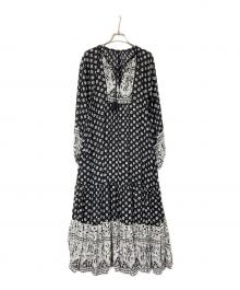 SLOBE IENA（スローブ イエナ）の古着「インドパネルパターンワンピース」｜ブラック