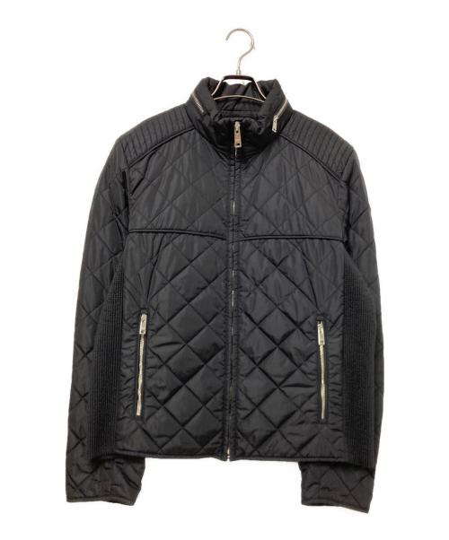 PRADA（プラダ）PRADA (プラダ) トライアングルプレートキルティングジャケット ブラック サイズ:50の古着・服飾アイテム