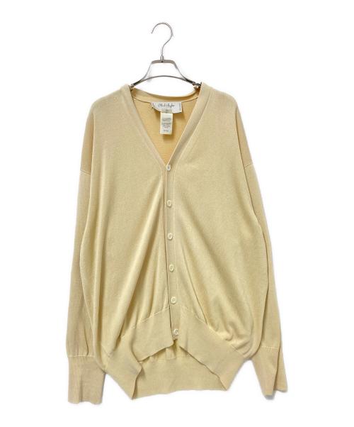 OLDE HOMESTEADER（オールド ホームステッダー）OLDE HOMESTEADER (オールド ホームステッダー) SILK PLAIN STICH V NECK CARDIGAN ベージュ サイズ:10の古着・服飾アイテム
