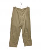 COMOLIコモリ）の古着「コットンリネン オーバーパンツ - Camel」｜ベージュ