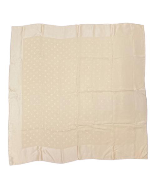 LOUIS VUITTON（ルイ ヴィトン）LOUIS VUITTON (ルイ ヴィトン) モノグラム大判シルクスカーフ ベージュ サイズ:下記参照の古着・服飾アイテム