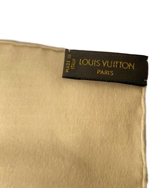 LOUIS VUITTON（ルイ ヴィトン）LOUIS VUITTON (ルイ ヴィトン) モノグラム大判シルクスカーフ ベージュ サイズ:下記参照の古着・服飾アイテム