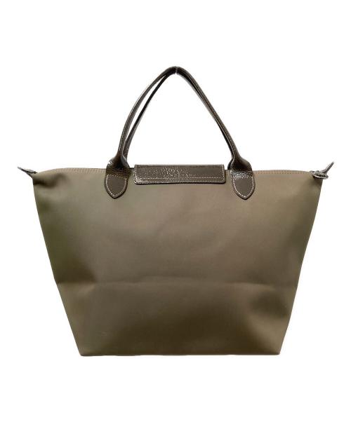 LONGCHAMP（ロンシャン）LONGCHAMP (ロンシャン) ルプリアージュエナメルハンドルバッグ ブラウン サイズ:下記参照の古着・服飾アイテム