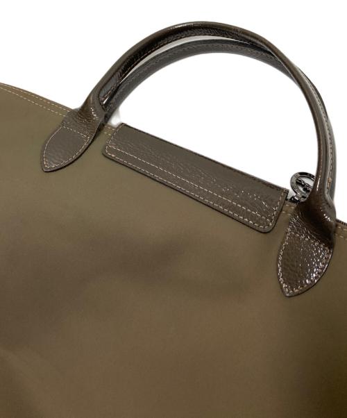 LONGCHAMP（ロンシャン）LONGCHAMP (ロンシャン) ルプリアージュエナメルハンドルバッグ ブラウン サイズ:下記参照の古着・服飾アイテム