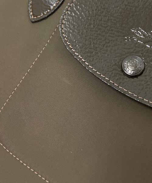 LONGCHAMP（ロンシャン）LONGCHAMP (ロンシャン) ルプリアージュエナメルハンドルバッグ ブラウン サイズ:下記参照の古着・服飾アイテム