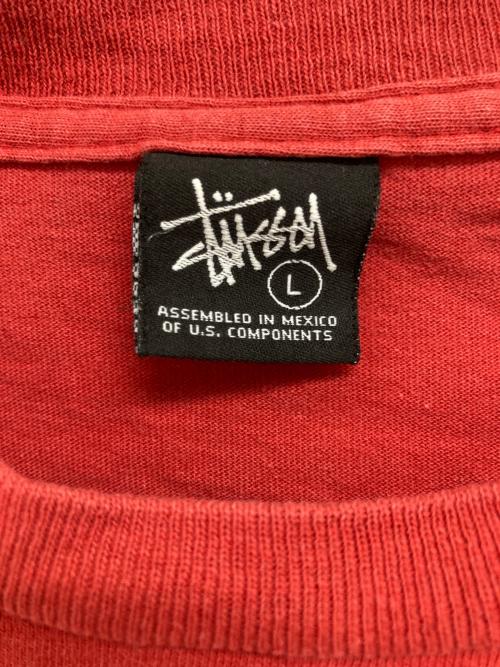 stussy（ステューシー）stussy (ステューシー) SロゴTシャツ レッド サイズ:Lの古着・服飾アイテム