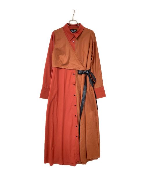 UNITED TOKYO（ユナイテッドトーキョー）UNITED TOKYO (ユナイテッドトーキョー) バイカラーワンピース レッド サイズ:1の古着・服飾アイテム
