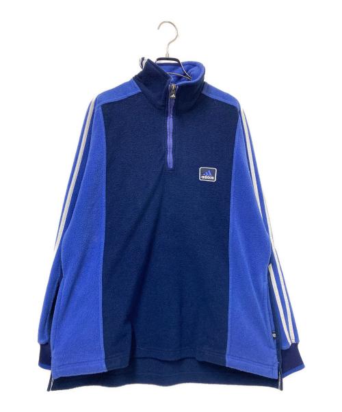 adidas（アディダス）adidas (アディダス) 90‘Sフリースハーフジップカットソー ネイビー サイズ:Mの古着・服飾アイテム