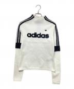 adidasアディダス）の古着「Long Sleeve Tee」｜ホワイト×ブラック