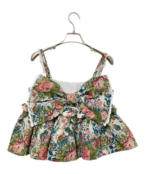Sister Jane（シスタージェーン）Sister Jane (シスタージェーン) Tapestry Top ベージュ×グリーン サイズ:Sの古着・服飾アイテム
