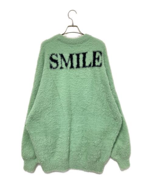 little sunny bite（リトルサニーバイト）little sunny bite (リトルサニーバイト) lsb smile big knit グリーン×イエロー サイズ:Fの古着・服飾アイテム