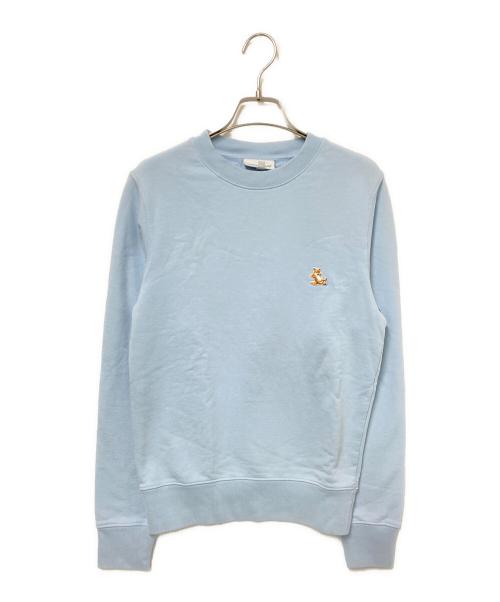 maison kitsune（メゾンキツネ）maison kitsune (メゾンキツネ) チルラックスフォックス パッチ レギュラー スウェット グリーン サイズ:XSの古着・服飾アイテム