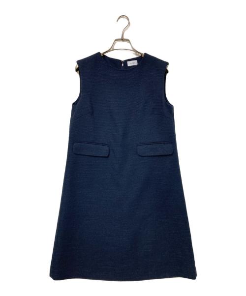 Audire（アウディーレ）Audire (アウディーレ) London tweed dress ネイビー サイズ:Sの古着・服飾アイテム