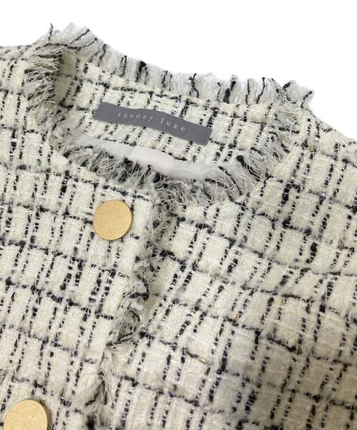 theory luxe（セオリーリュクス）theory luxe (セオリーリュクス) Noma Tweed Molly Jacket ベージュ×ブラック サイズ:S32の古着・服飾アイテム