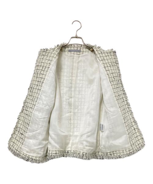 theory luxe（セオリーリュクス）theory luxe (セオリーリュクス) Noma Tweed Molly Jacket ベージュ×ブラック サイズ:S32の古着・服飾アイテム