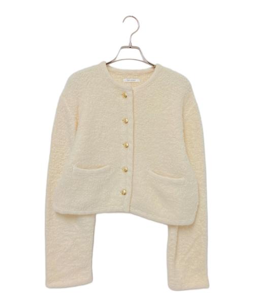 eimy istoire（エイミーイストワール）eimy istoire (エイミーイストワール) TEDDY KNIT JACKET ベージュ サイズ:FREE 未使用品の古着・服飾アイテム