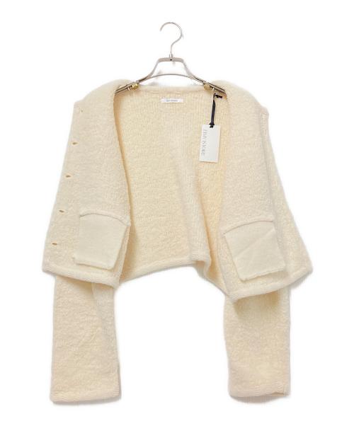eimy istoire（エイミーイストワール）eimy istoire (エイミーイストワール) TEDDY KNIT JACKET ベージュ サイズ:FREE 未使用品の古着・服飾アイテム