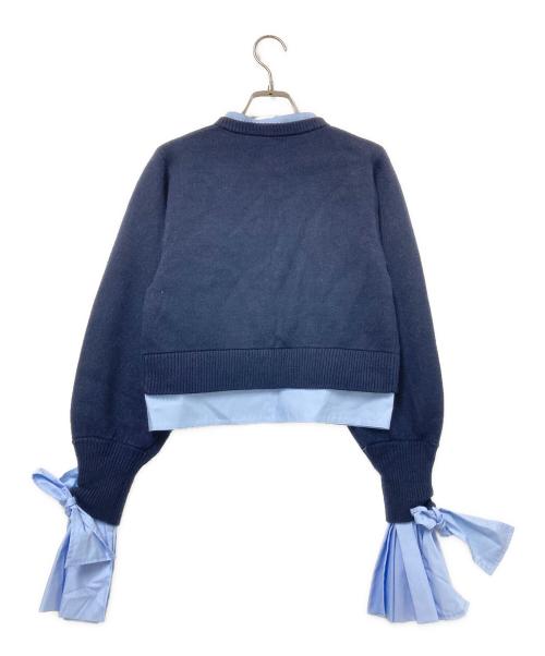 Bibiy.（ビビィ）Bibiy. (ビビィ) ANGELIQUE KNIT ネイビー×ブルー サイズ:FREの古着・服飾アイテム