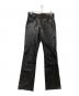 BOOTS CUT（ブーツカット）の古着「レザーパンツ」｜ブラック