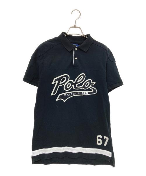 POLO RALPH LAUREN（ポロ・ラルフローレン）POLO RALPH LAUREN (ポロ・ラルフローレン) ワッペン刺繍ポロシャツ ブラック サイズ:Mの古着・服飾アイテム