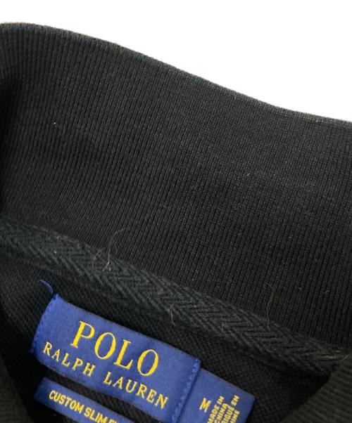 POLO RALPH LAUREN（ポロ・ラルフローレン）POLO RALPH LAUREN (ポロ・ラルフローレン) ワッペン刺繍ポロシャツ ブラック サイズ:Mの古着・服飾アイテム