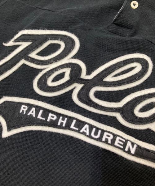 POLO RALPH LAUREN（ポロ・ラルフローレン）POLO RALPH LAUREN (ポロ・ラルフローレン) ワッペン刺繍ポロシャツ ブラック サイズ:Mの古着・服飾アイテム