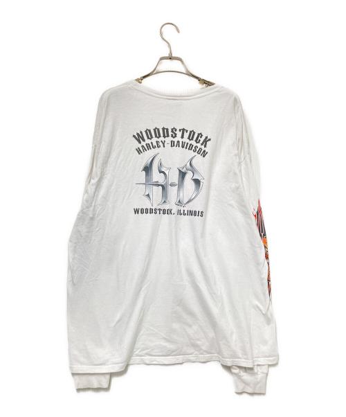 HARLEY-DAVIDSON（ハーレーダビッドソン）HARLEY-DAVIDSON (ハーレーダビッドソン) プリントカットソー ホワイト サイズ:XLの古着・服飾アイテム