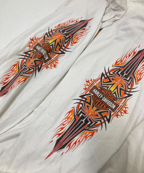 HARLEY-DAVIDSON（ハーレーダビッドソン）HARLEY-DAVIDSON (ハーレーダビッドソン) プリントカットソー ホワイト サイズ:XLの古着・服飾アイテム