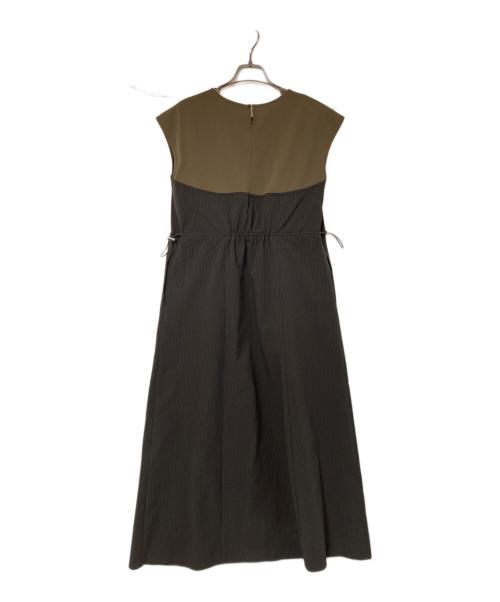 GALLEST（ギャレスト）GALLEST (ギャレスト) ストライプサッカービスチェワンピース ブラウン サイズ:38の古着・服飾アイテム