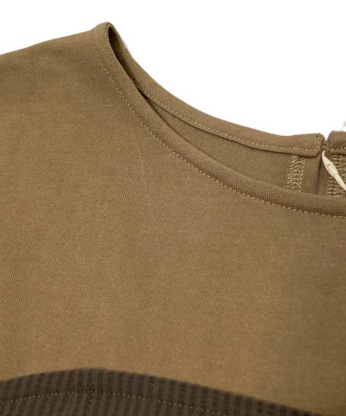 GALLEST（ギャレスト）GALLEST (ギャレスト) ストライプサッカービスチェワンピース ブラウン サイズ:38の古着・服飾アイテム