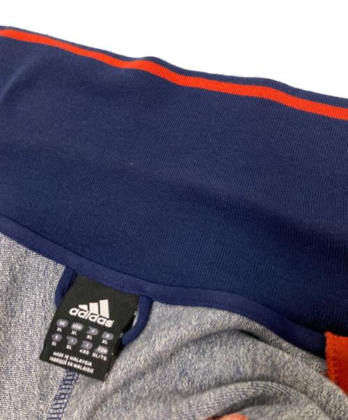 adidas（アディダス）adidas (アディダス) トラックジャケット ネイビー×オレンジ サイズ:4XOの古着・服飾アイテム