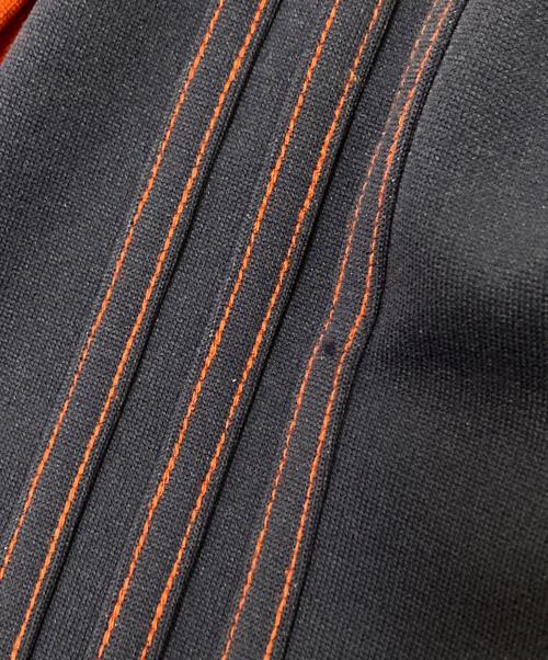 adidas（アディダス）adidas (アディダス) トラックジャケット ネイビー×オレンジ サイズ:4XOの古着・服飾アイテム